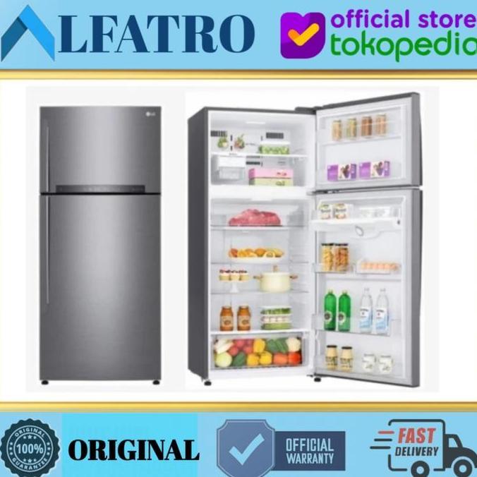 NEW LG KULKAS 2 PINTU GNH702HLHL INVERTER GN-H702HLHL GNH702