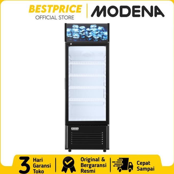 SHOWCASE MODENA SC 1203 KULKAS MINUMAN MODENA 4 RAK 200 LITER NO FROST