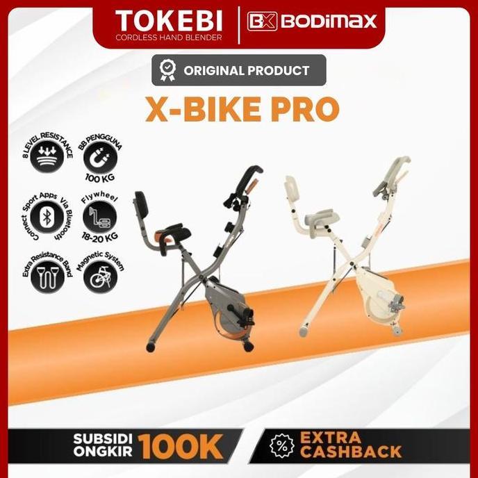 TERBARU - BODIMAX X-BIKE Pro Sepeda Statis /Alat Fitness/Sepeda Statis/Magnetic X-Bike