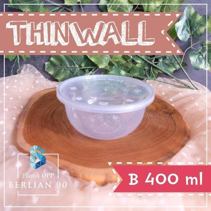 Mangkok Plastik Bulat 400 ml Mangkok Es Buah Thinwall Cup Bulat