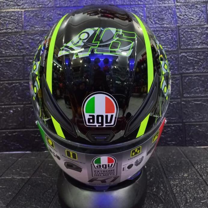 AGV K1 SNI TOP FLAVUM 46 BLACK GLOSY YELLOW AGV K1 SINGLE VISOR