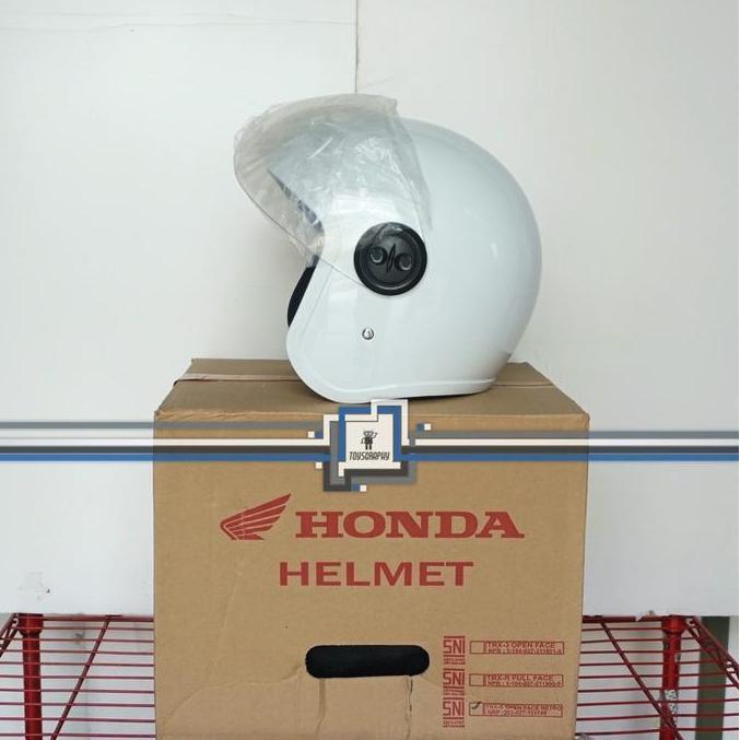 DF356>> Helm Honda SCOOPY White TRXS TRX S ORI & SNI Half Face RETRO - SALE