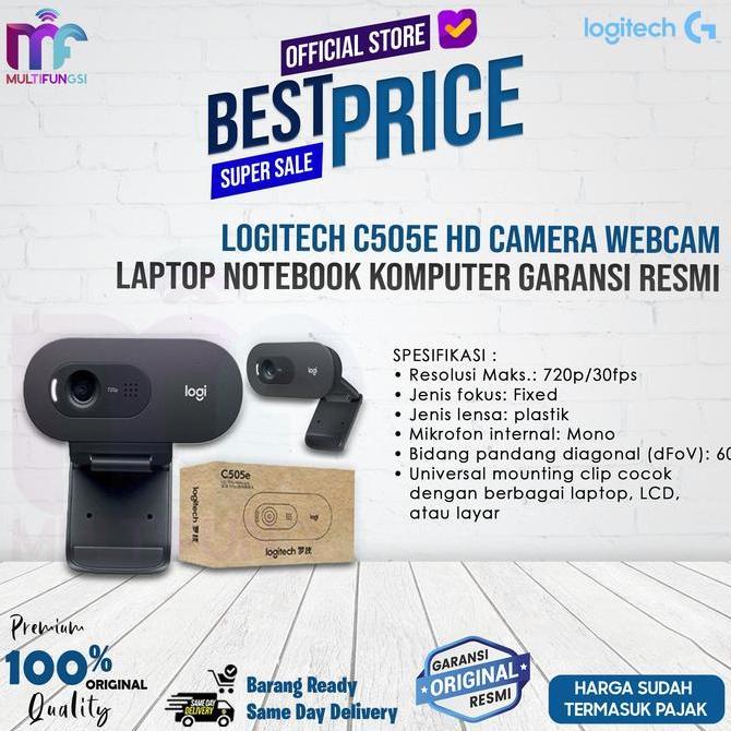 TERBARU - Logitech C505E HD Camera Webcam Laptop Notebook Komputer Garansi Resmi