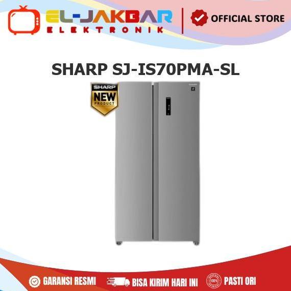 SHARP SJ-IS70PMA-SL KULKAS 2 PINTU 630L Inverter Compressor Glass Door