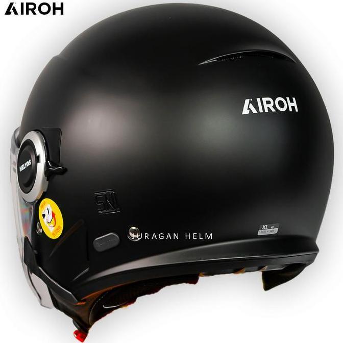 AIROH HELYOS BLACK MATT HALF FACE