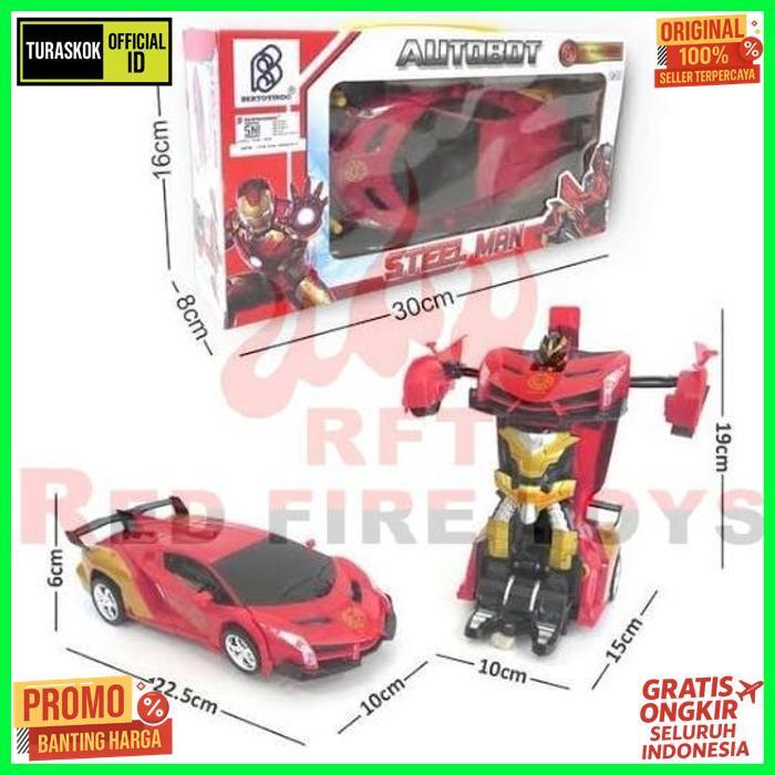 Berkualitas Rc Autobot Mobil Remote Transform Bisa Jadi Robot Ironman