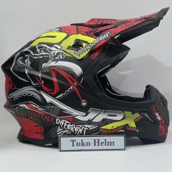 Helm trail JPX cross FOX 1 motif X16 SNAKE COBRA