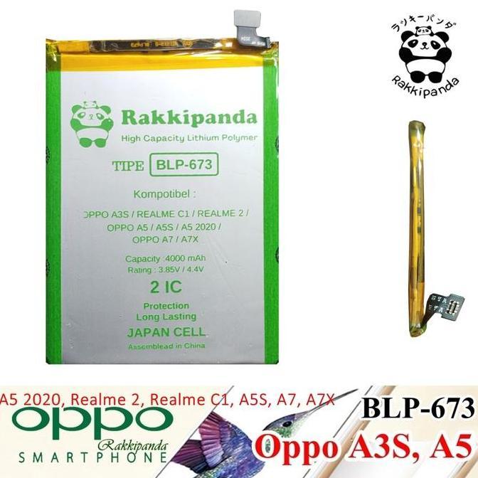 NEW Rakkipanda BLP-673 for Baterai A3S CPH1803 A5 Realme 2 Realme C1 BLP673 Double IC Protection