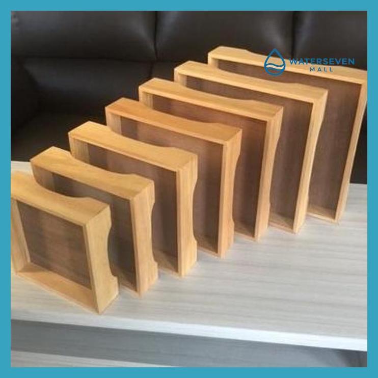 KERAJINAN KAYU - HANTARAN KAYU 35X35 PLUS TUTUP AKRILIK BOX KOTAK SESERAHAN KAYU SAMA SISI SIAP KIRI