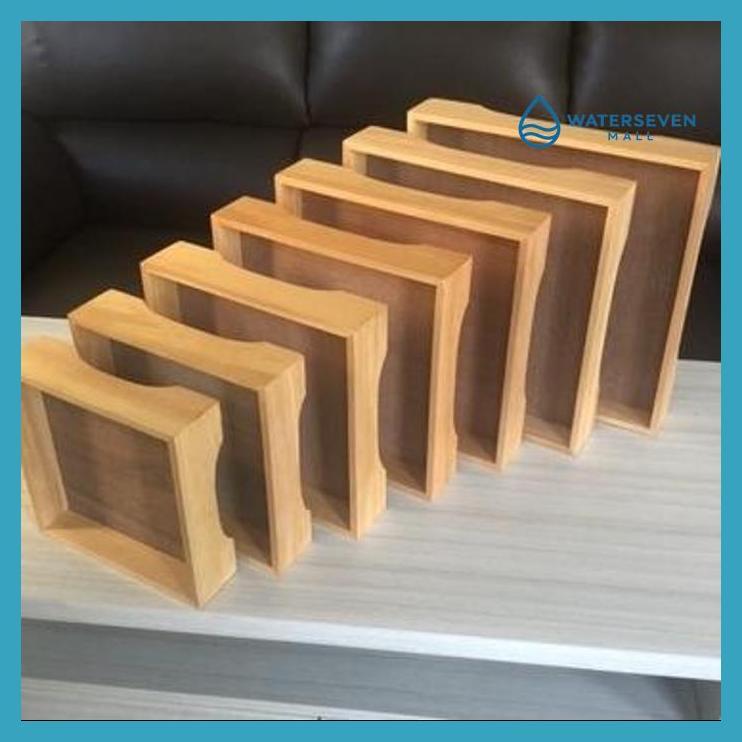 KERAJINAN KAYU - HANTARAN KAYU 27,5X27,5 PLUS TUTUP AKRILIK BOX KOTAK SESERAHAN HANTARAN KAYU SAMA S