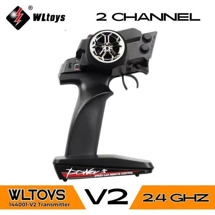 Remote Control Transmitter 144001 Wltoys 2 channel untuk RC car Hobby