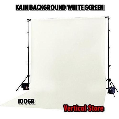 Kain Background White Screen / Backdrop Studio Dekorasi Putih 100gr