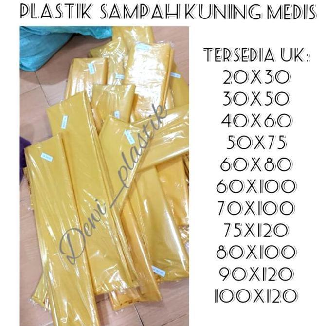 Kantong plastik limbah kuning medis