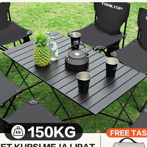 Ready Trailtop Meja Kursi Lipat Outdoor 1 Set Meja Lipat Outdoor Dan Kursi Lipat Portable Camping