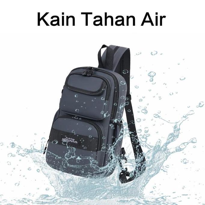 Promo Freeknight Tas Selempang Bahu Pria Tas 2 In 1 Tas Punggung Mini Casual Tas Pria Keren Port USB