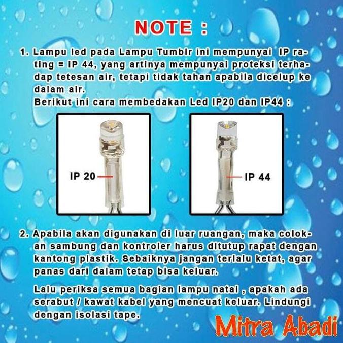 Lampu Natal LED Tirai Warm White
