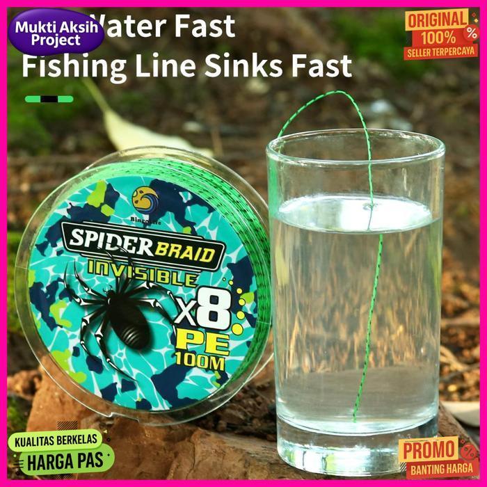 New Benang Pe X8 Senar Pancing Pe Murah Senar Kuat Anti Keriting Speckle Laut Super Kuat 100M Terbar