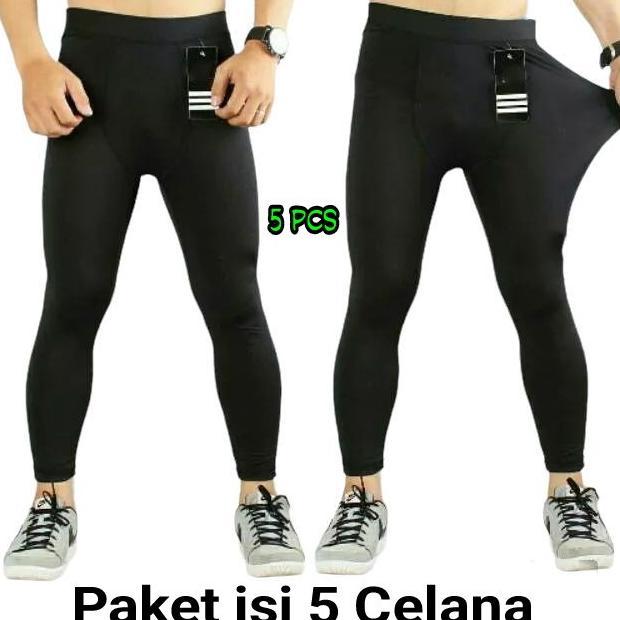 (Paket 5pcs)celana baselayer pria wanita dewasa jumbo celana manset  legging pria wanita jumbo Perle