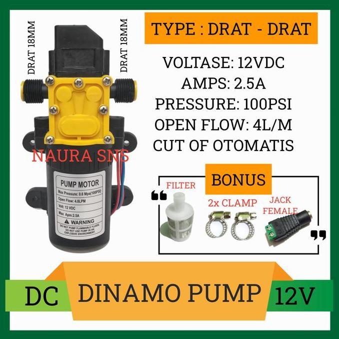 Promo DINAMO PUMP 12V 100 PSI / POMPA AIR DC 12V SPRAYER ELEKTRIK D/D COD