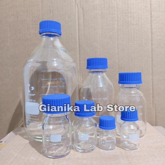 DURAN Laboratory Bottle Botol Laboratorium Botol Sampel Kaca GS