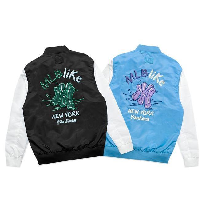 Promo M7B Like NY Yankees Color-Block Bomber Jacket COD