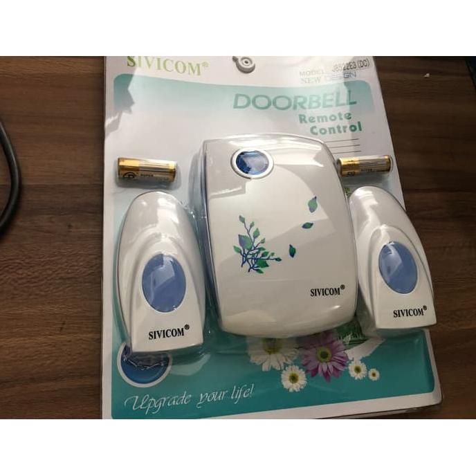 Bell Rumah Menggunakan Remot Wireless Merk Sivicom J8522E DC Baterai Berkualitas Bel