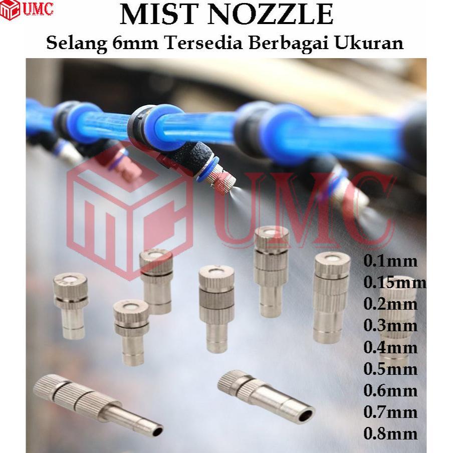 Promo Cod Mist Nozzle Sprayer Embun 0.1 Mm 0.2 Mm 0.3 Mm 0.4 Mm 0.5 Mm 0.6 Mm 0.7 Mm 0.8 Mm Head Mis