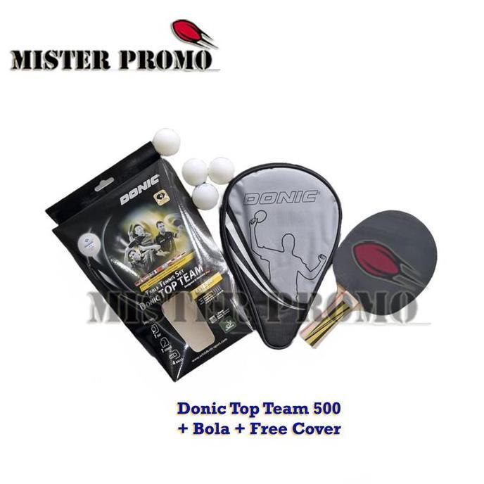 TERBARU - Bat Donic Schildkrot Top Team 500 Original Bet Pingpong Tenis Meja + Ball + Cover