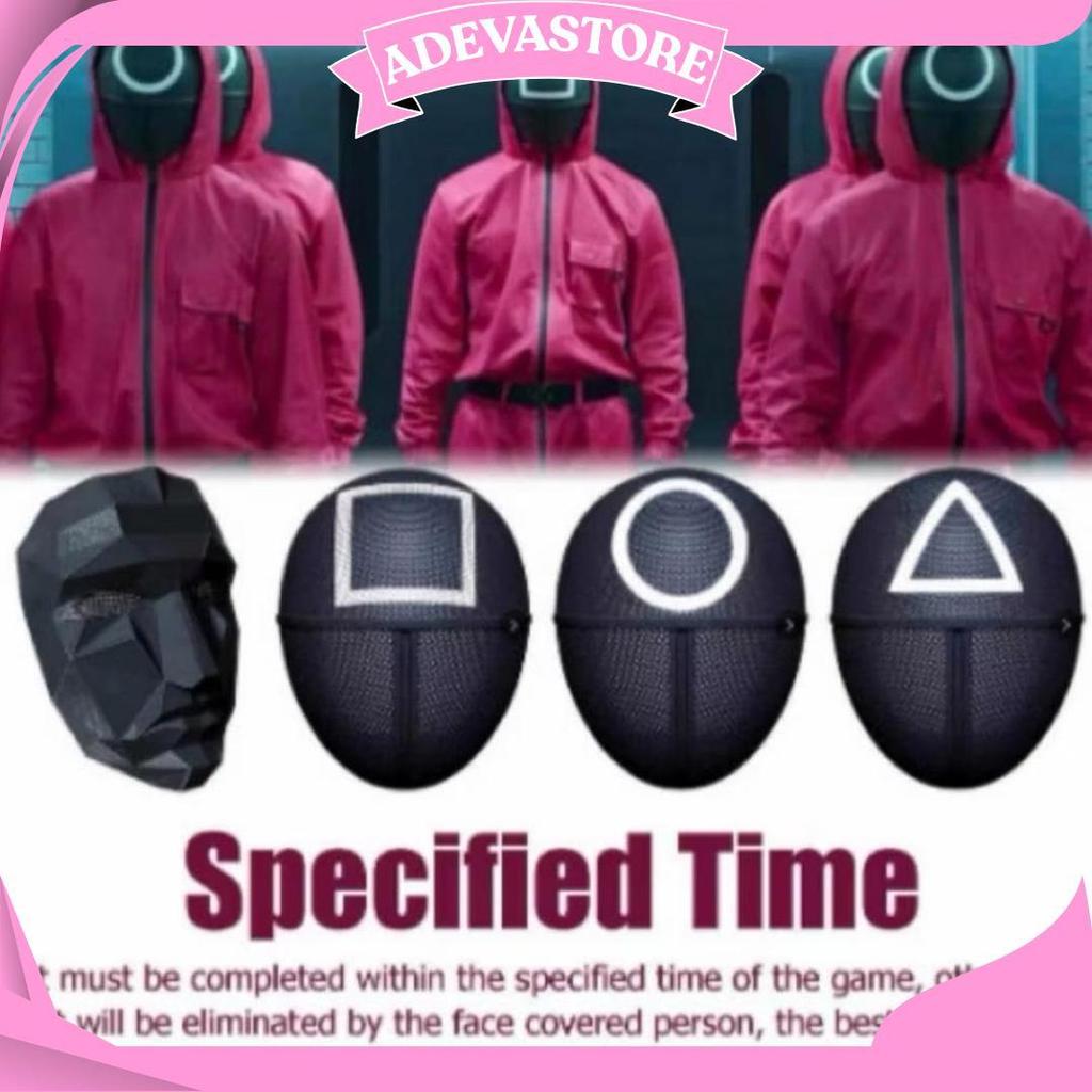 Topeng Squid Game Boss/Kotak/Circle/Segitiga Best Seller
