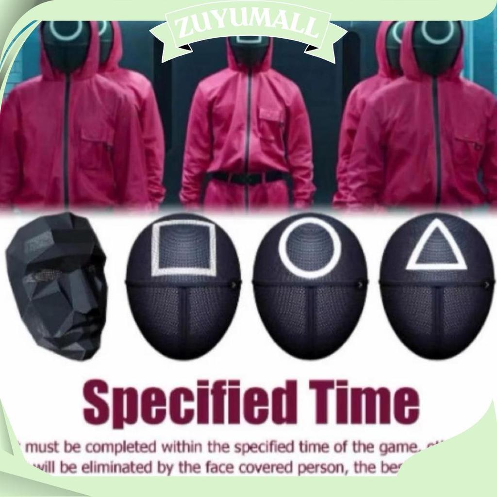 Topeng Squid Game Boss/Kotak/Circle/Segitiga Ori