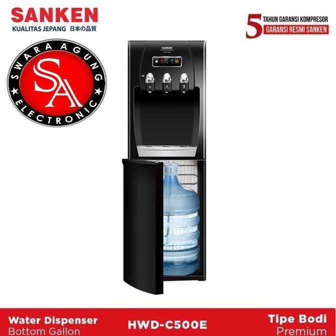 Dispenser Galon Bawah Sanken Type: HWD-C500 (Khusus Daerah Medan)
