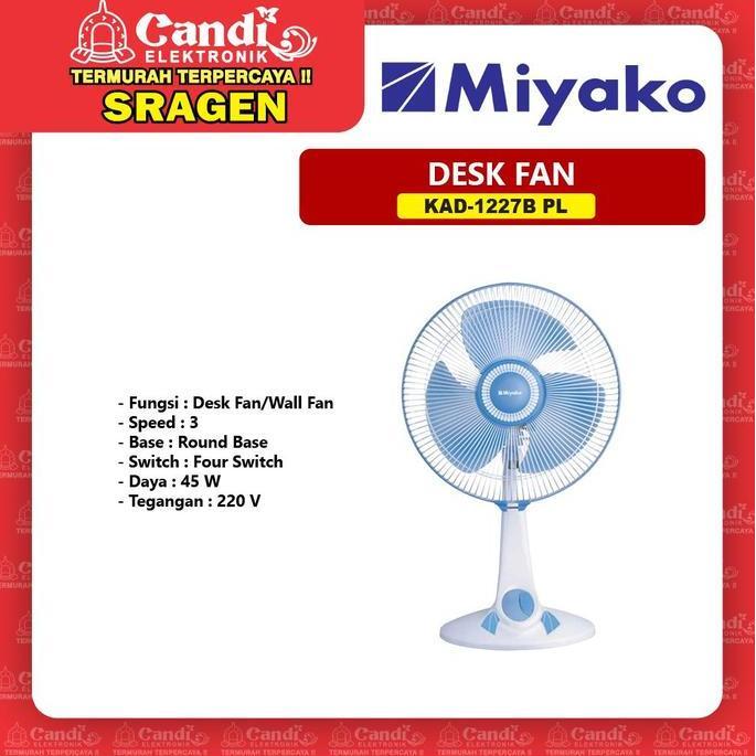 KIPAS ANGIN MIYAKO 2in1 KAD-1227B PL - Candi Elektronik Sragen