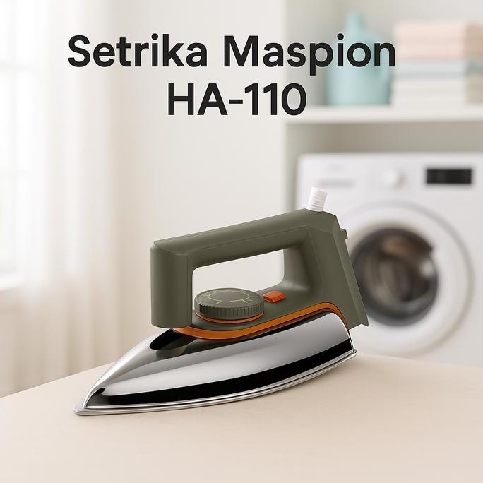 Maspion Setrika HA-110 Setrika Listrik Stainless Grey MASPION Setrika Maspion Classic Gosokan Baju S