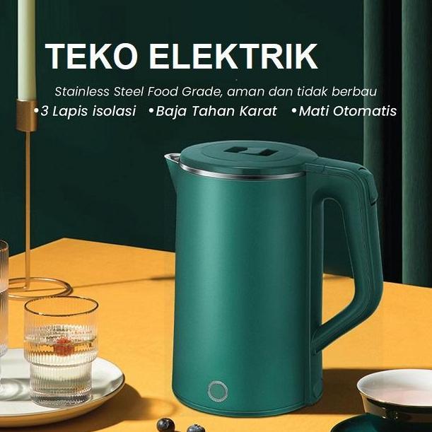 Teko Listrik Kettle Listrik Pemanas Air Ketel Ceret Air Panas Stainless Masak Air