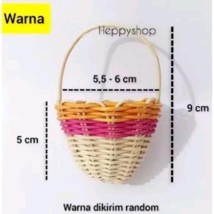 Keranjang Rotan Mini Keranjang Telur Paskah Mini Keranjang Mini