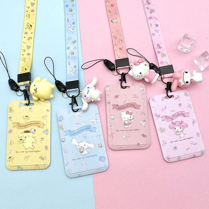 Kalung Holder Kartu Lucu / Id Card Holder Name Tag Karakter Sanrio