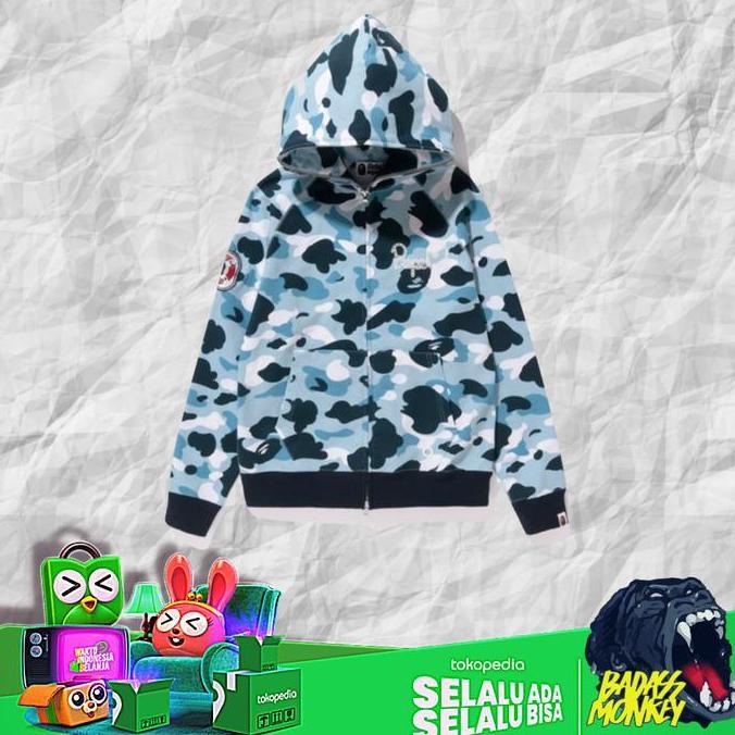 BAPE MARINE CAMO FULL ZIP HOODIE LADIES