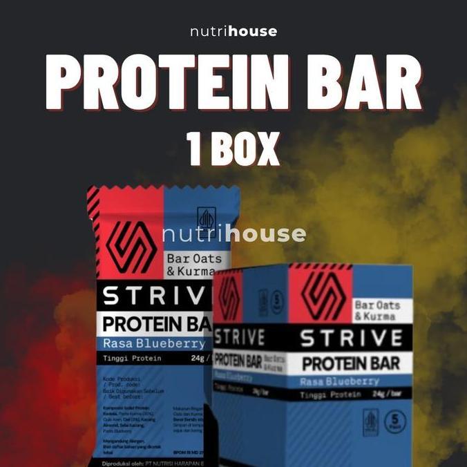 Strive Protein Bar 1 box 60gr with 24gr Protein/ Bar High Protein Bar ALU