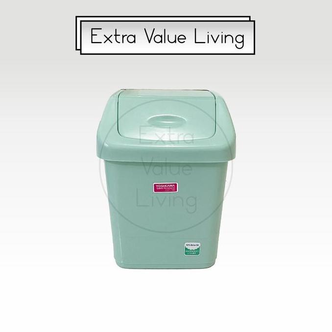 Zea Mall Tempat Sampah Injak Yoshikawa Tempat Sampah Mini Tutup Swing Tong Sampah Mini Plastik