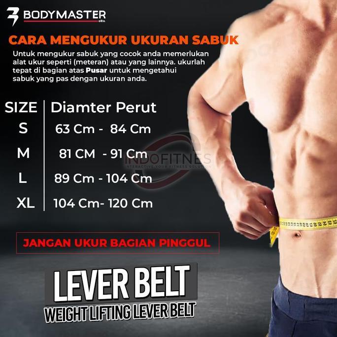 BODYMASTER Lever Belt 10mm BM-A880 Weightlifting Sabuk Gym fitnes