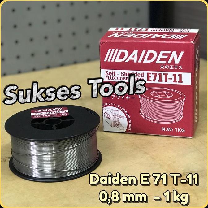 Promo Kawat Las Flux Core 0,8 Mm 1 Kg Non / Daiden Kawat Las Mig Tanpa Gas Cod
