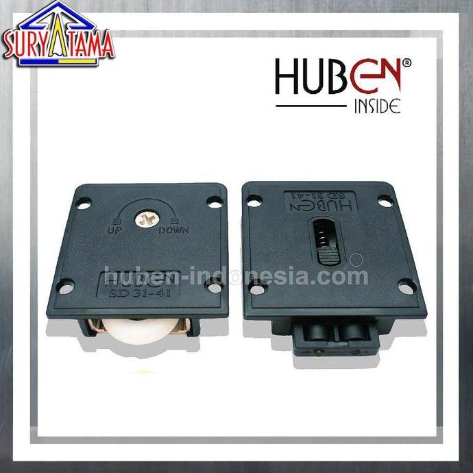 Kualitas terbaik] RODA LEMARI GESER HUBEN SD 31-41 BLACK RODA PINTU SLIDING SD 3141