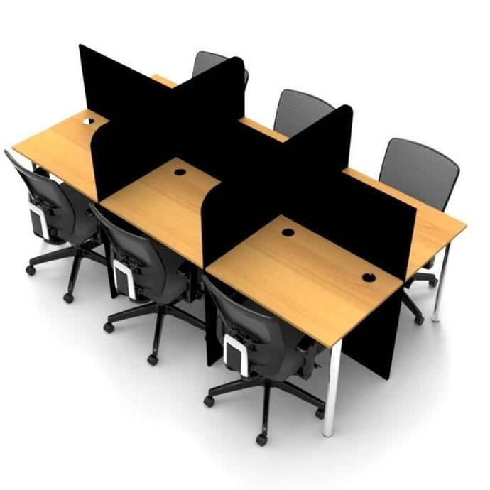 Meja Kerja Staff Partisi 2-3-4-6 orang / Meja Kantor  sekat Workstation cubicle kubikal Murah Aufa