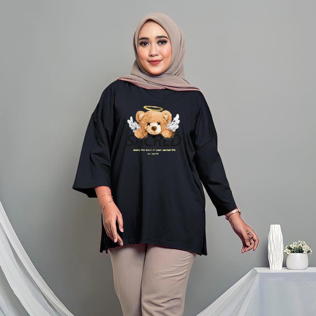 Agotado Kemeja Wanita Korea Style Oversize Kaos Layla Wanita Oversize Ld 120Cm - Ld 140Cm/Kaos Wanit