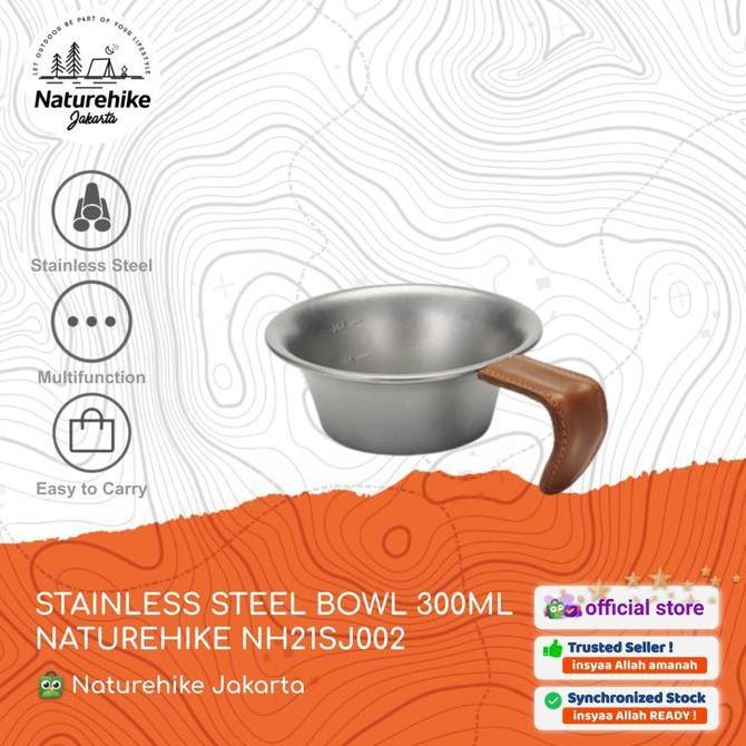 Mangkuk Panci Camping Stainless Steel Bowl 300Ml Naturehike Nh21Sj002