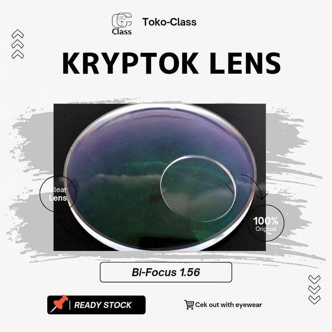 Lensa Kacamata Kryptok Bifokal Doble Focus