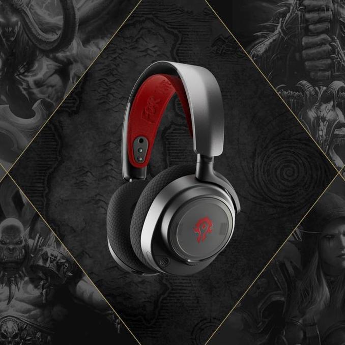STEELSERIES ARCTIS NOVA BOOSTER PACK HORDE WORLD OF WARCRAFT SERIES WITH HEADBAND AND SPEAKER PLATES
