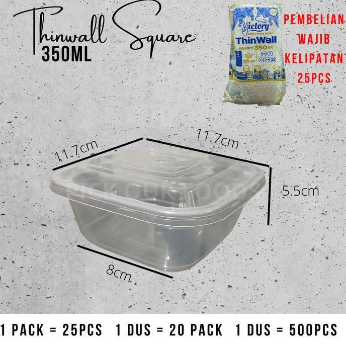 THINWALL SQ 350ML | THINWALL KOTAK 350 ML CEMBUNG
