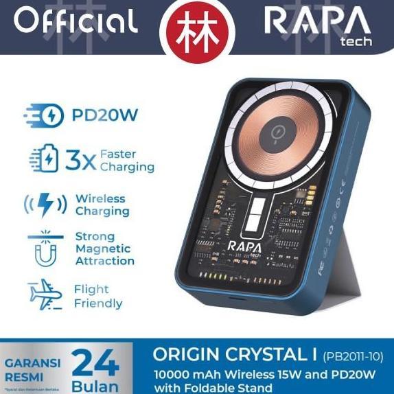 RAPAtech PB2011 & DC3034 - Powerbank Wireless PD20W & Line+ MFi 27W