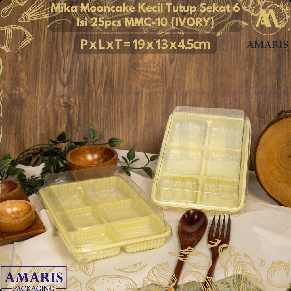 Mika Mooncake Kecil Tutup Kotak Sekat 6 Isi 25 Pcs MMC-10